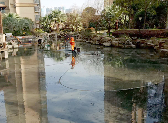 大庆景观池淤泥清理